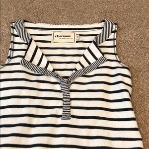 Striped shift dress.